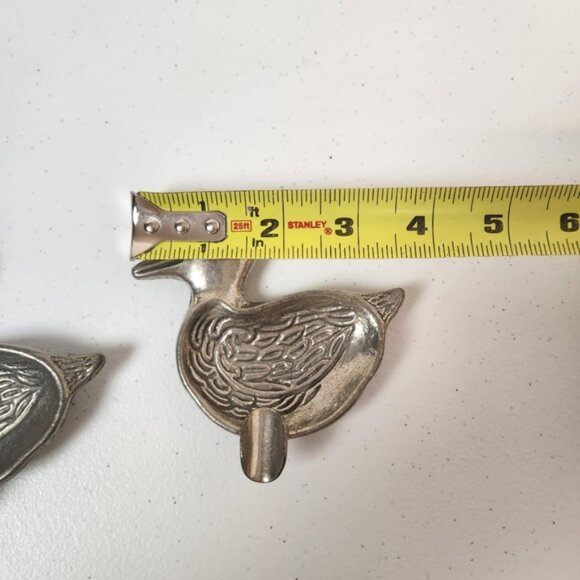 Vintage Metal Ash Tray Duck Shape Lot Of 2 Boho Home Decor Eclectic MCM 1970s - Picture 5 of 5